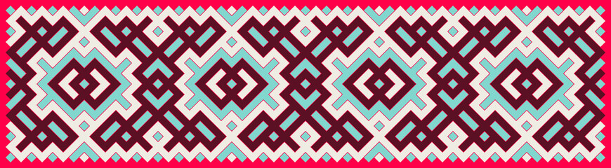 Multicolor truchet tiling connections illustration