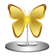 Room decoration in the form of a luxurious 3D butterfly lamp.