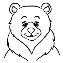 Grizzly bear cartoon illustration. Cute baby animal print for t-shirts, mugs, totes, stickers, nursery wall arts, greeting cards, etc. 