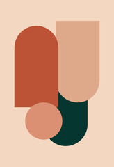 Wall art. Minimalistic abstract art background. Abstract design.