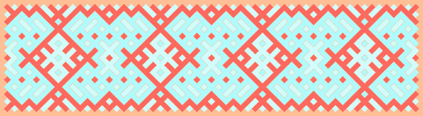 Multicolor truchet tiling connections illustration