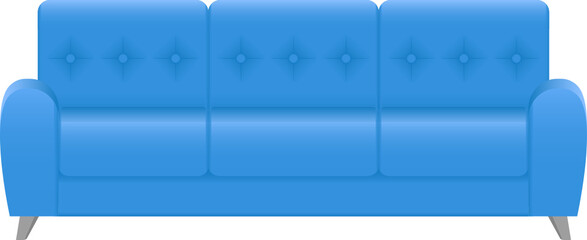 Modern sofa clipart design illustration