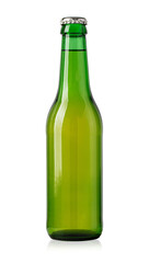 Glass beer bottle isolated