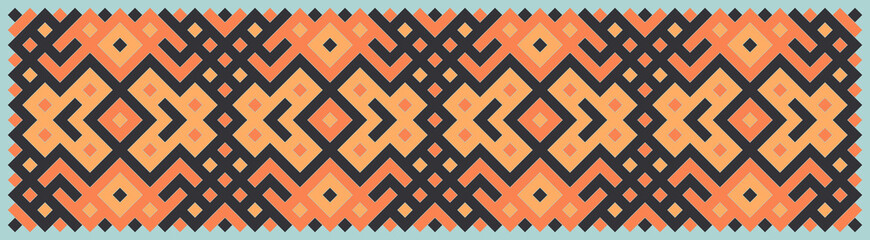 Multicolor truchet tiling connections illustration