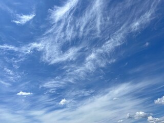Blue sky and beautiful clouds. 