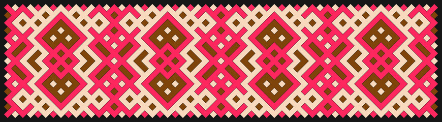 Multicolor truchet tiling connections illustration