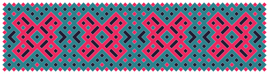 Multicolor truchet tiling connections illustration