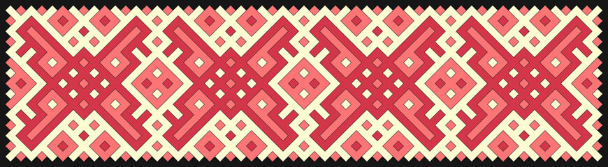 Multicolor truchet tiling connections illustration