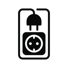 Plug icon. electric plug sign. vector illustration