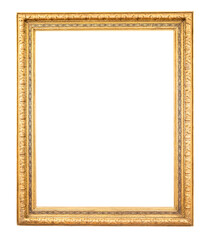 blank vertical narrow carved picture frame cutout
