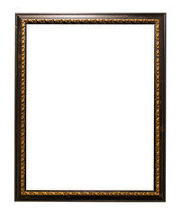 vertical narrow dark brown picture frame cutout