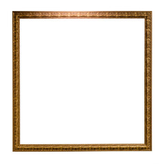 square narrow carved bronze picture frame cutout