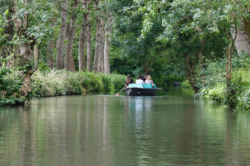 Promenade en barque dans le Marais Poitevin, Venise verte
