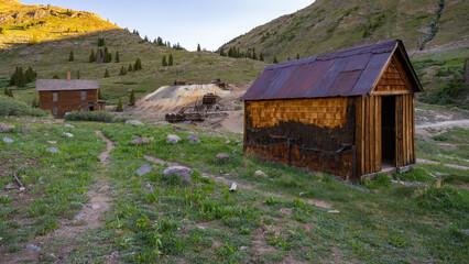 Animas Forks, historic mining town in southern Colorado, America, USA.