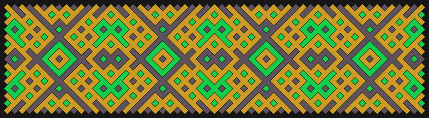 Multicolor truchet tiling connections illustration