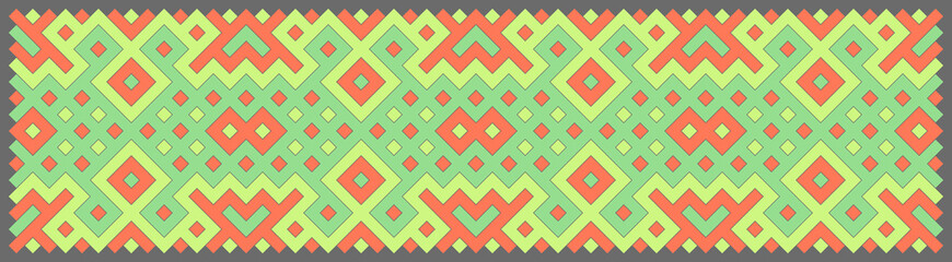 Multicolor truchet tiling connections illustration