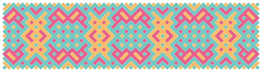 Multicolor truchet tiling connections illustration