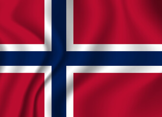 Obraz premium Flag of Norway. Norwegian national symbol in official colors. Template icon. Abstract vector background