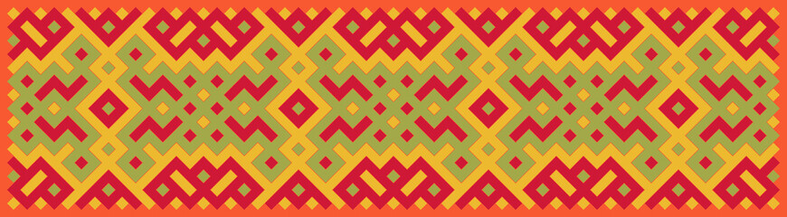 Multicolor truchet tiling connections illustration