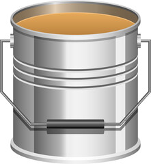 Realistic paint can clipart design illustration