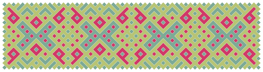 Multicolor truchet tiling connections illustration