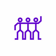 people unity community symbol icon logo vector
