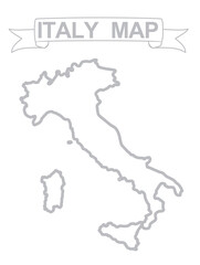 Italy map outline. vector illustration