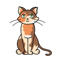 Cute green eyed smiling cat.