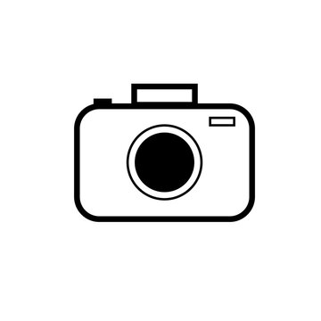 camera simple linear icon vector