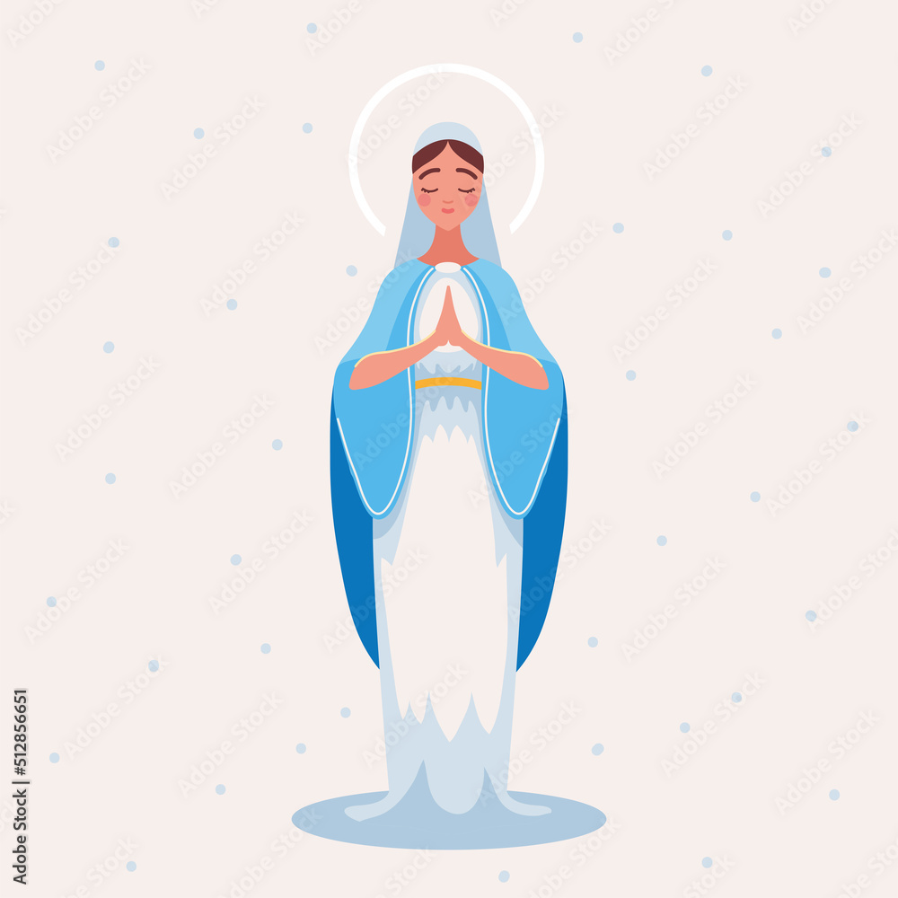 Sticker cute virgin Mary