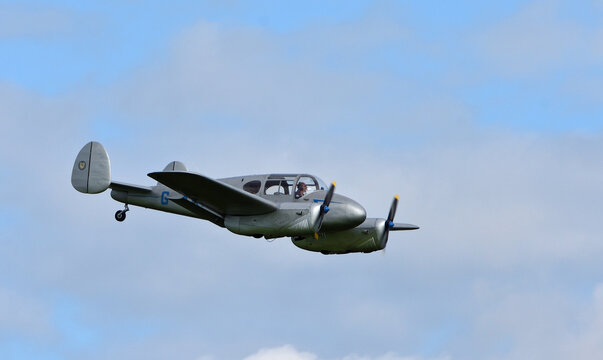 Vintage  Miles M65 Gemini, G-AKHP  aircraft  in Flight.