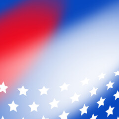 Vector Illustration of American Flag. Abstract Background with USA Symbols
