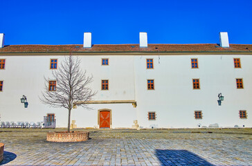 The medieval buildings of the Spilberk citadel in Brno, Czech Republic