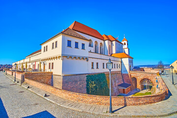The great panoramic view on astonishing Spilberk Castle in Brno, Czech Republic