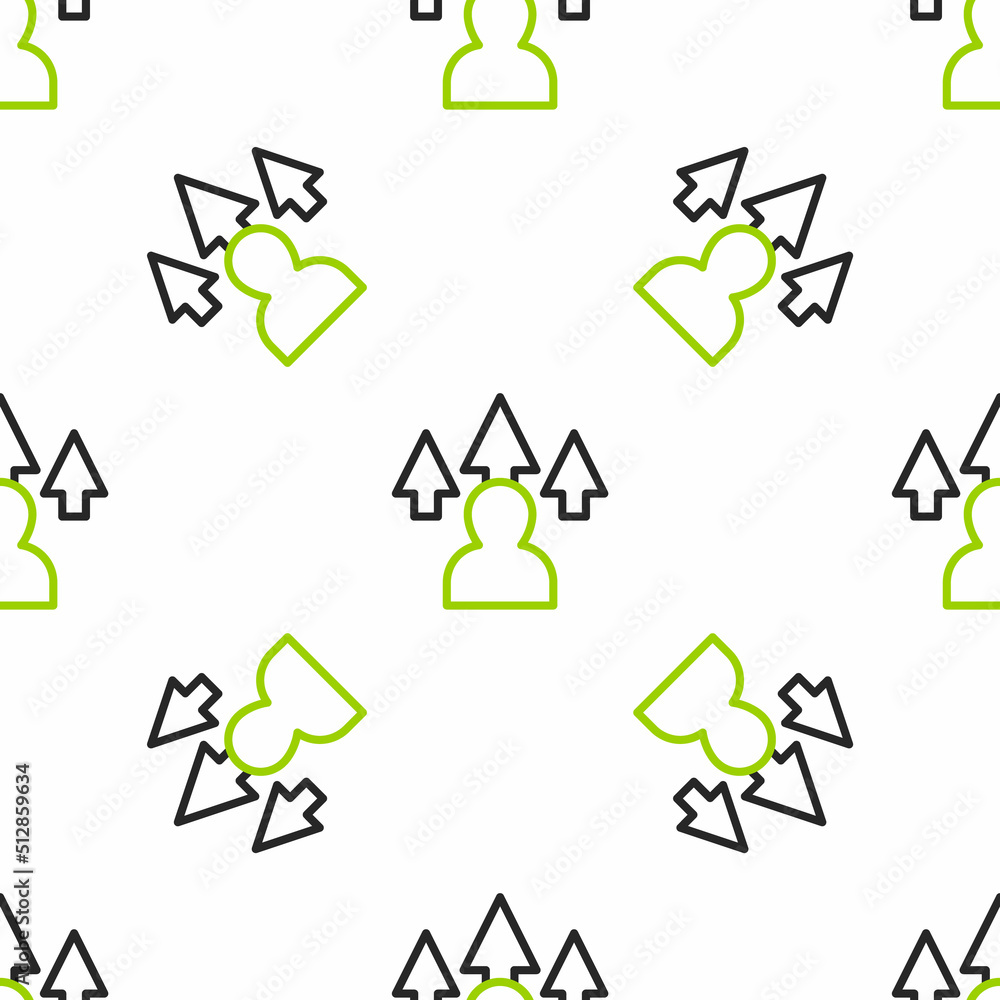 Poster line web design and front end development icon isolated seamless pattern on white background. vector