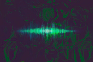 Holographic background in light shade of green with hologram. Summer Color Trends 2022,...