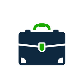 Obraz premium Bag, business, portfolio icon. Simple flat design concept.