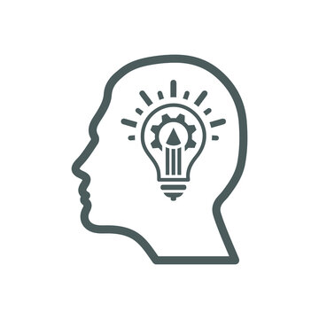 Bulb, idea, innovation icon. Gray vector graphics.