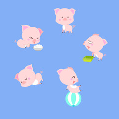 A cute pig who is happiest when he eats, sleeps, and plays