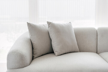 Cushions and sofa in modern living room