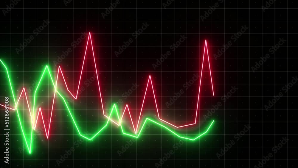 Aufkleber green purple and red graphics . motion . multicolored graphics on a black background that shimmer in
