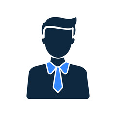 Business, formal, male icon. Editable vector graphics.