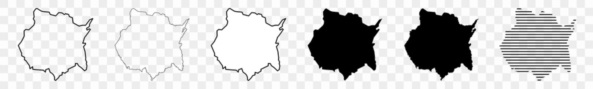 Morelos Map Black | State Border | Mexico | Mexican | Federal Entity | America | Transparent Isolated | Variations