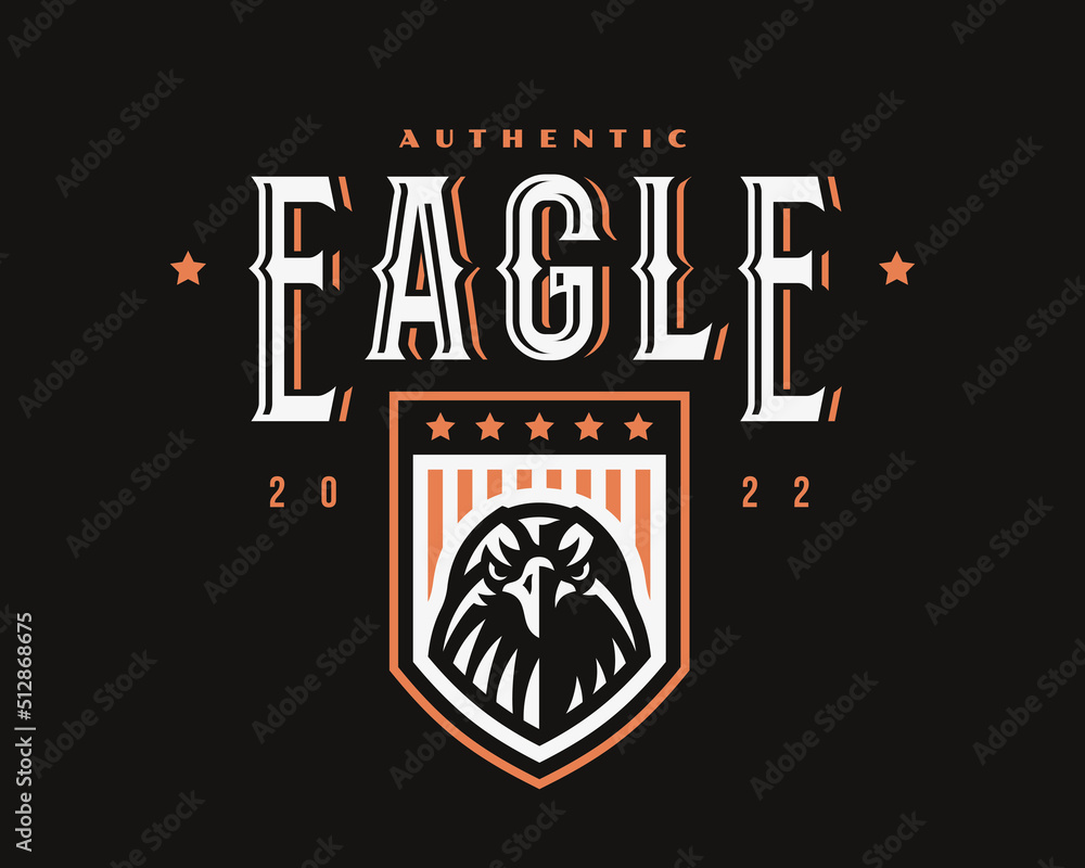 Canvas Prints eagle logo. hawk emblem design editable for your business. falcon vector illustration.