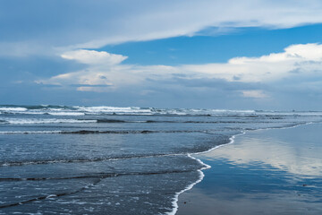 Abstract reflection of sky in the sea.