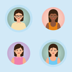 set of women avatar