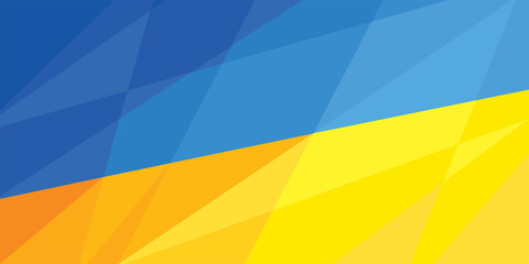 Flag of Ukraine. Blue yellow color. Abstract shapes