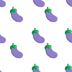eggplant seamless template, illustration of eggplant for textile pattern