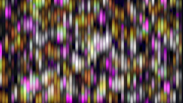 Blurred stripes shimmering pattern. Motion. Colored segments flowing on a black background .
