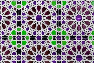 Moorish islamic tile design close up texture background - obrazy, fototapety, plakaty